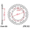 Kép 1/2 - JTR312.38_JTR312-38_JT_honda_jtsprocket