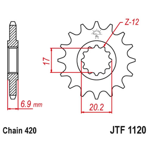 JTF1120.12_JTF1120-12_JT_aprilia_betamotor_cpi_fantic_jtsprocket