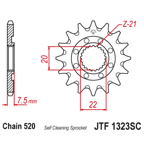 JTF1323sc.13_JTF1323-13sc_JT_honda_crf250_cr125_jtsprocket