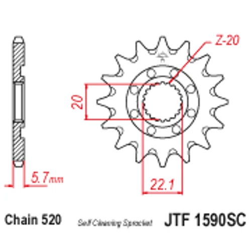 jtf1590sc.13_jtf1590-13sc_jt_gasgas_yamaha_wr250f_yz250f_jtsprocket