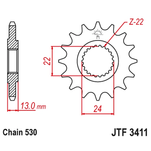 JTF3411.16_JTF3411-16_JT_bombardier_ds650_jtsprocket