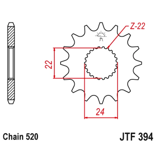 JTF394.16_JTF394-16_JT_aprilia_AFI125_jtsprocket