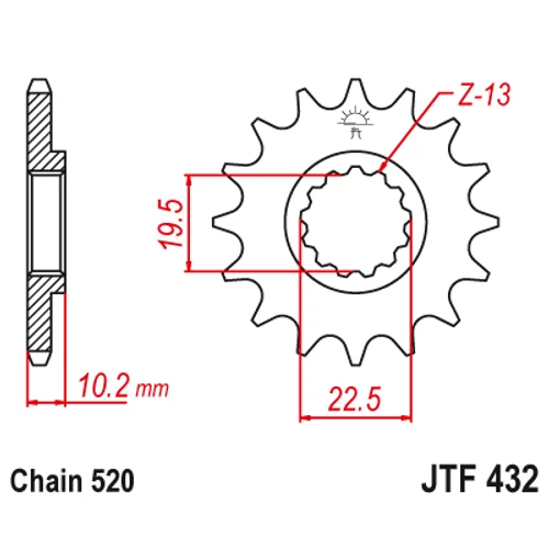 JTF432.12_JTF432-12_JT_suzuki_ltr250_jtsprocket