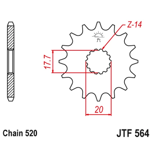 JTF564.13_JTF564-13_JT_gasgas_yamaha_yz125_jtsprocket