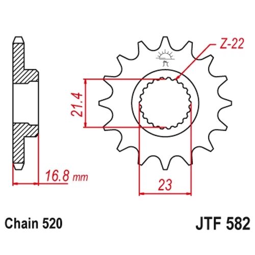 JTF582.16_JTF582-16_JT_yamaha_jtsprocket