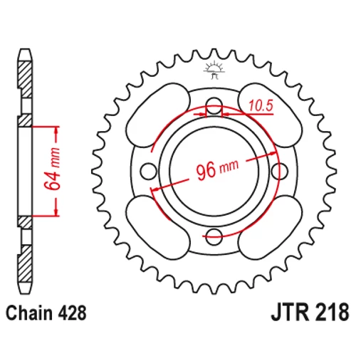 JTR218.44_JTR218-44_JT_honda_jtsprocket