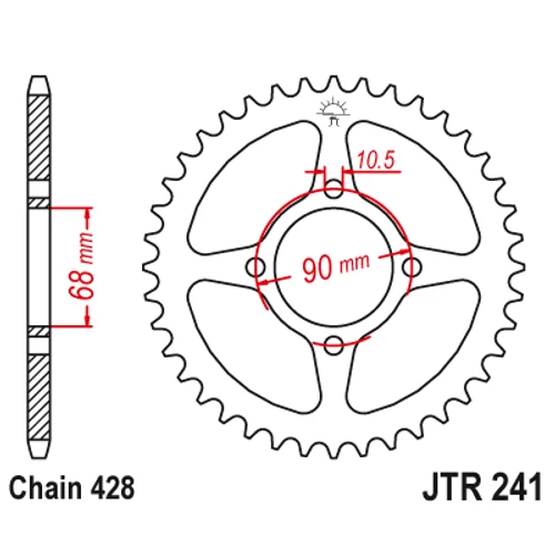 JTR241.53_JTR241-53_JT_honda_jtsprocket