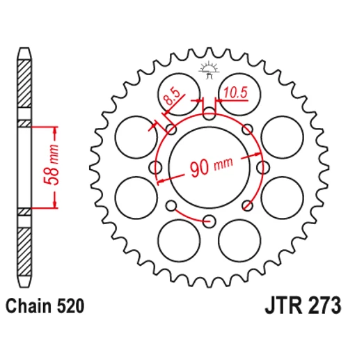 JTR273.45_JTR273-45_JT_honda_jtsprocket