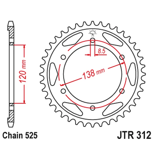 JTR312.38_JTR312-38_JT_honda_jtsprocket